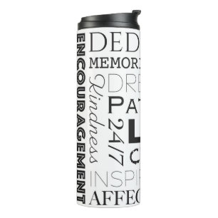 Encouraging Word Collage  Thermal Tumbler