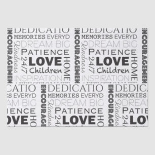 Encouraging Word Collage Tissue Paper