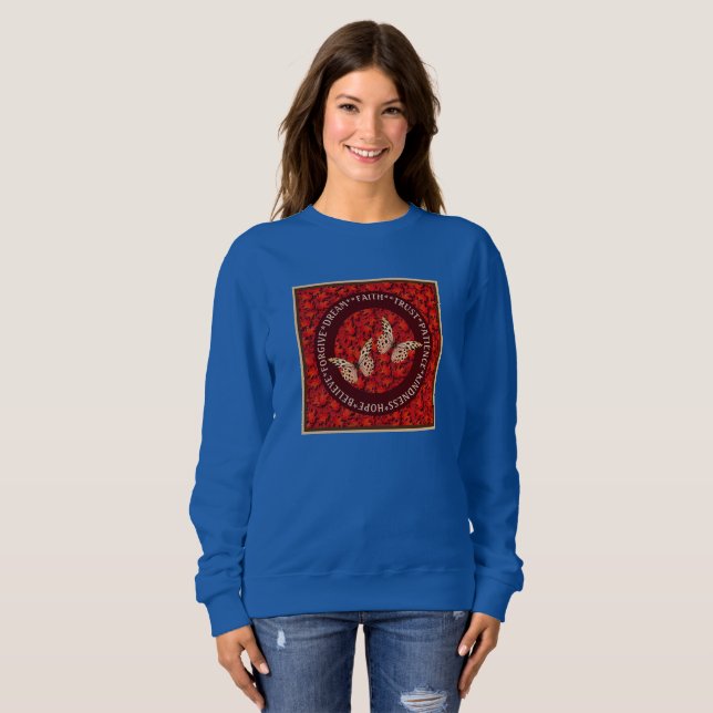 Encouraging Words Fall Leaves Inspirational    Sweatshirt (Front Full)