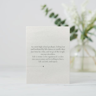 Encouraging words for New Graduates Postcard