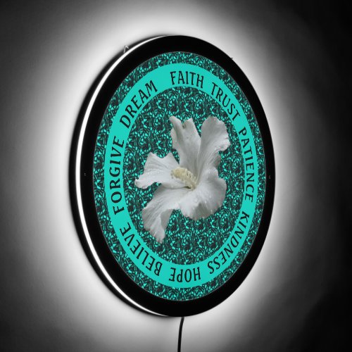Encouraging Words Hibiscus Inspirational   LED Sign