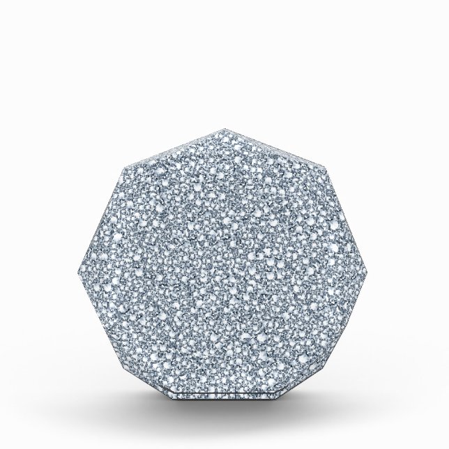 Encrusted Diamonds Look Glitter Patter Acrylic Award (Front)