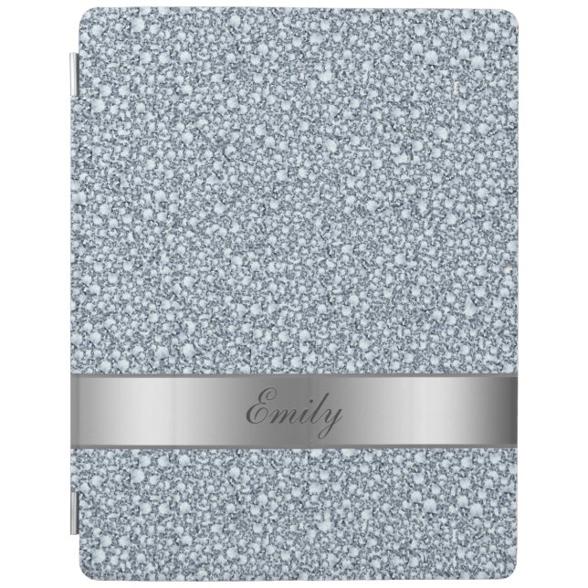Encrusted Diamonds Look Glitter Patter iPad Smart Cover (Front)