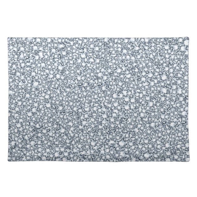 Encrusted Diamonds Look Glitter Patter Placemat (Front)