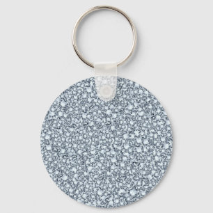 Encrusted Diamonds Look Glitter Pattern Keychain