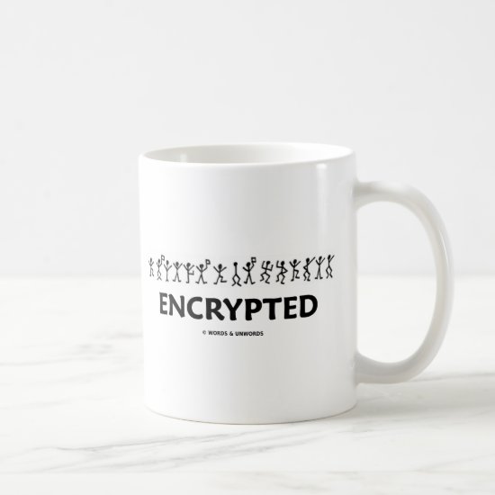 Encrypted (Adventure Of The Dancing Men Cipher) Coffee Mug
