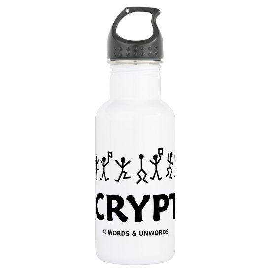 Encrypted (Dancing Men Stick Figures Cipher) Stainless Steel Water Bottle