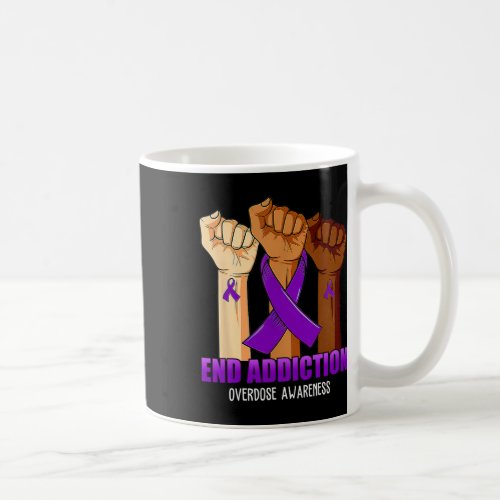 End Addiction Overdose Awareness Ribbon  Coffee Mug