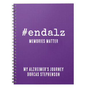 End Alz Personalized Alzheimers Awareness Diary Notebook