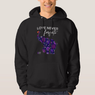 End Alzheimers Love Never Forgets Alzheimers Aware Hoodie