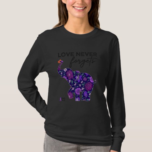 End Alzheimers Shirt Love Never Forgets Alzheimers