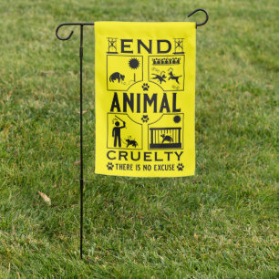 End Animal Cruelty Garden Flag