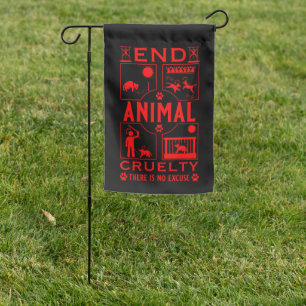 End Animal Cruelty Garden Flag