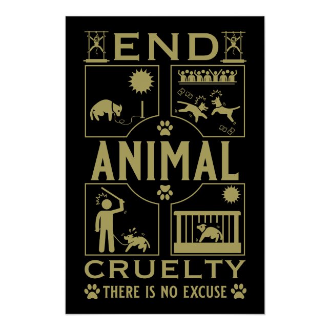 End Animal Cruelty Poster (Front)