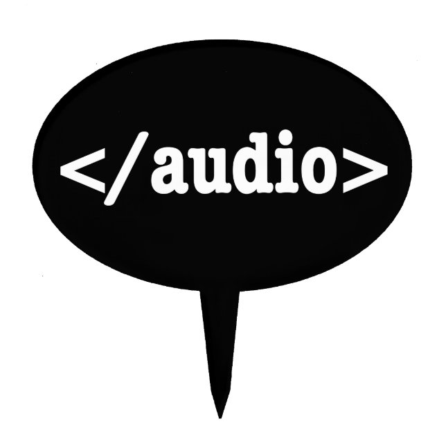 End Audio HTML5 Code Cake Topper (Front)
