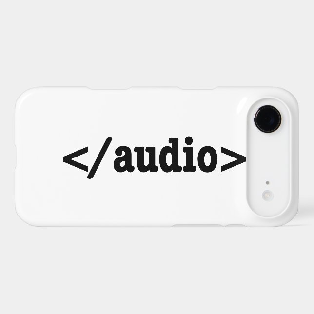 End Audio HTML5 Code Case-Mate iPhone Case (Back (Horizontal))