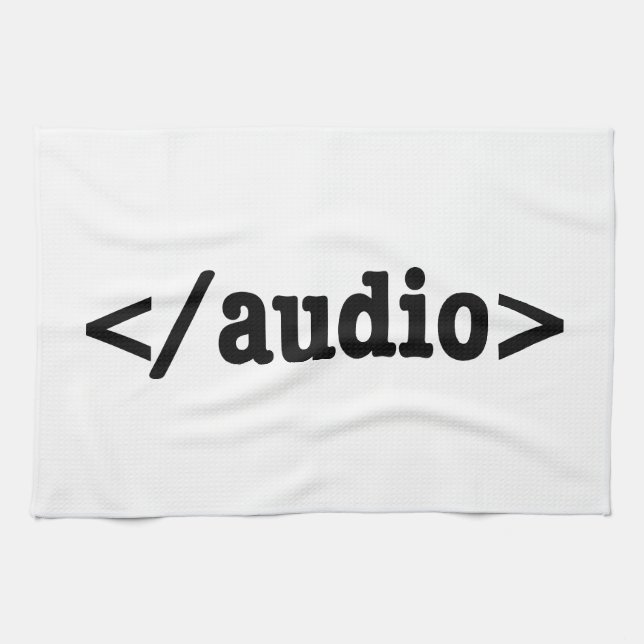 End Audio HTML5 Code Towel (Horizontal)