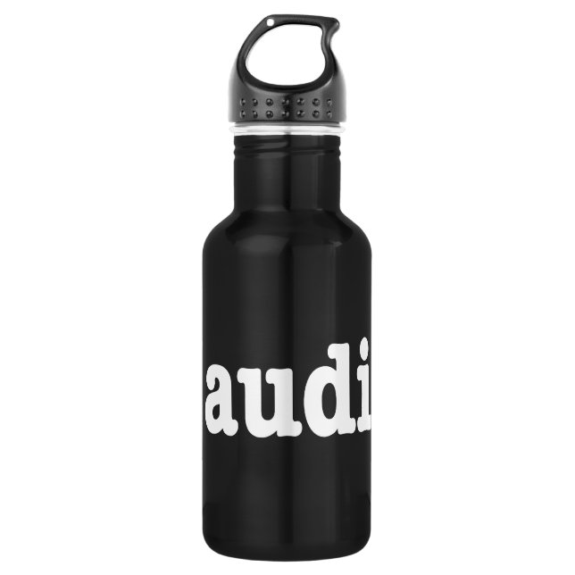 End Audio HTML5 Code Water Bottle (Front)