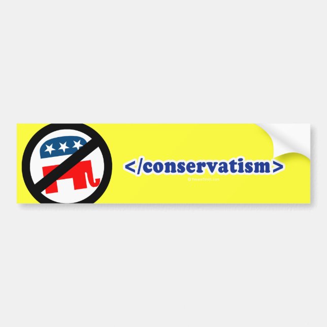 End conservatism 2 bumper sticker (Front)