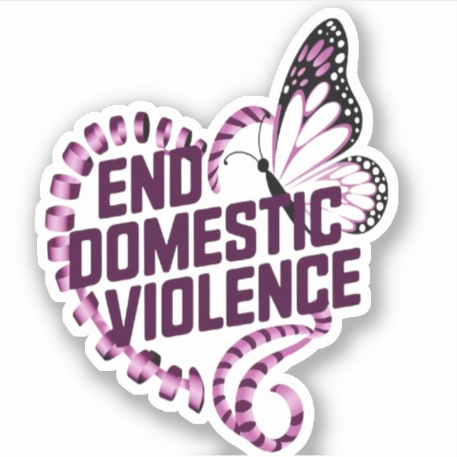 End Domestic Violence Sticker (Front)