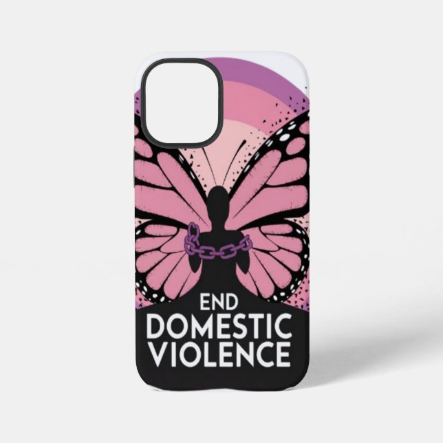 End Domestics Violene Butterfly Design iPhone Case (Back)