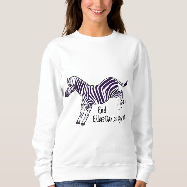 End Ehlers-Danlos Syndrome with Zebra Sweatshirt (Front)