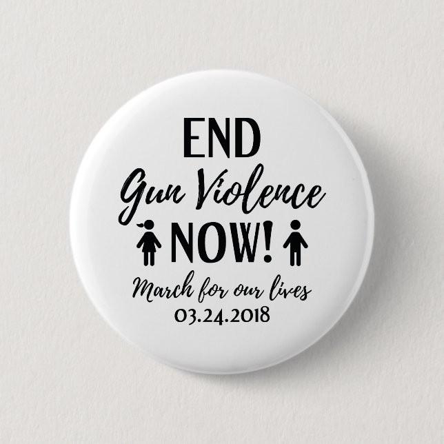 End Gun Violence Now Button (Front)