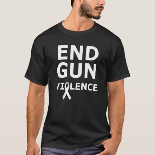 End Gun Violence Ribbon  3 T_Shirt