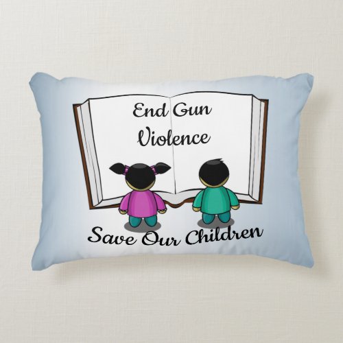 End Gun Violence Save Our Children Accent Pillow