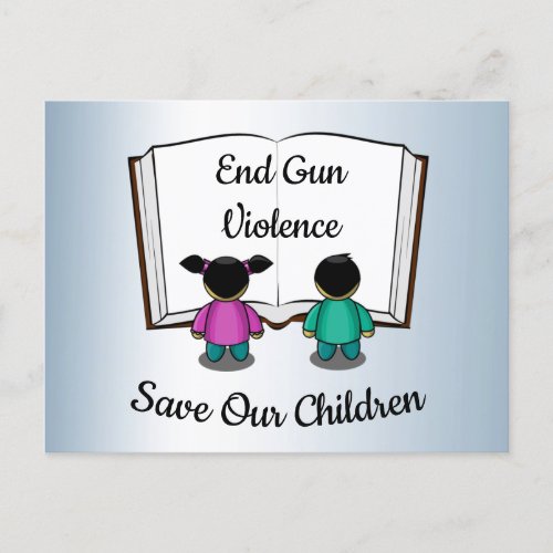 End Gun Violence Save Our Children Postcard