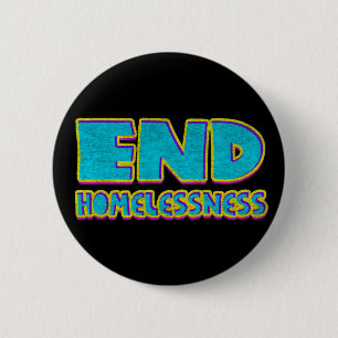 End homelessness pinback button