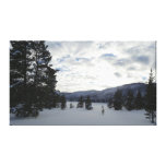 End of a Snowy Day in Yellowstone National Park Canvas Print