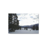 End of a Snowy Day in Yellowstone National Park Canvas Print