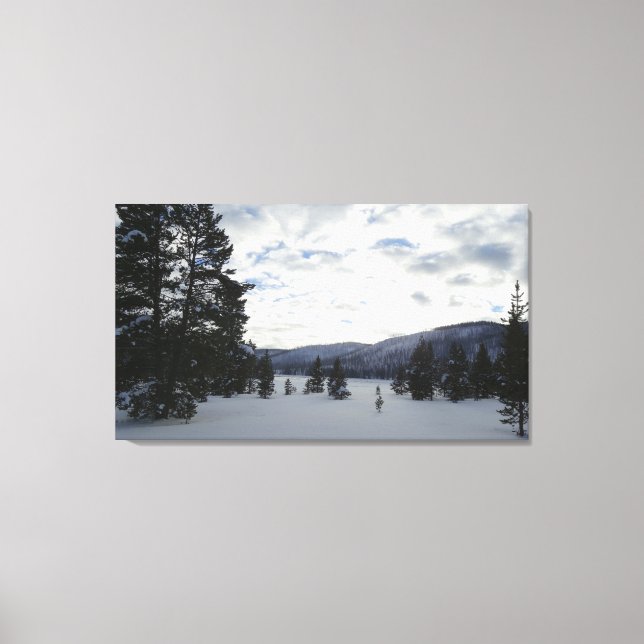 End of a Snowy Day in Yellowstone National Park Canvas Print (Front)