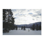 End of a Snowy Day in Yellowstone National Park Canvas Print