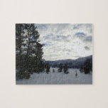 End of a Snowy Day in Yellowstone National Park Jigsaw Puzzle