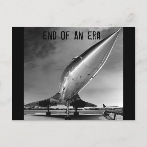 End of an Era Concorde New York Postcard