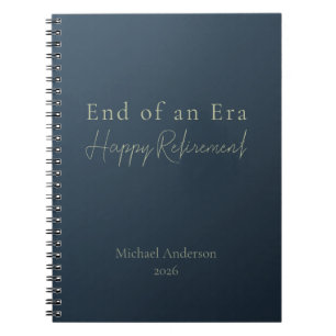 End of an Era Elegant Personalized Retirement Gift Notebook