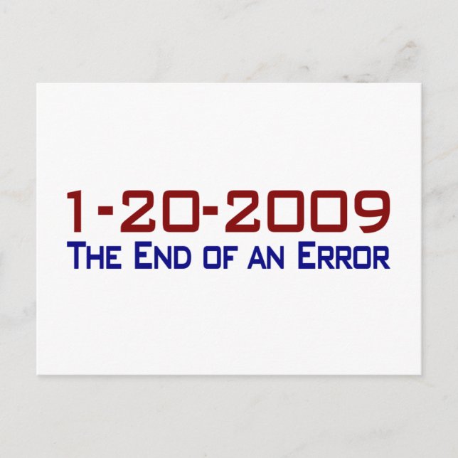 End Of An Error Postcard (Front)