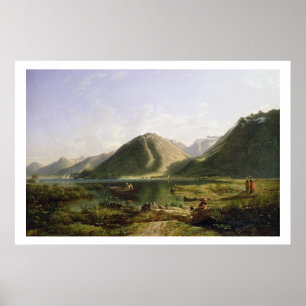 End of Lake Geneva, 1835 (oil on canvas) Poster