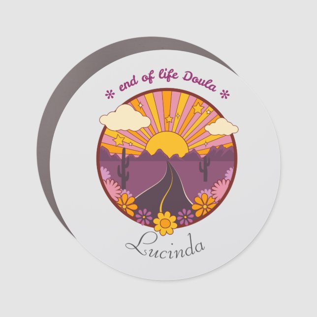 End of life Doula, hospice nurse Car Magnet (Front)