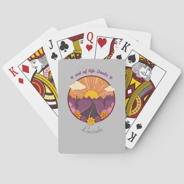 End of life Doula, hospice nurse Poker Cards (Back)