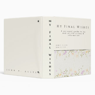 End-of-Life Planning Checklist & Organizer Binder