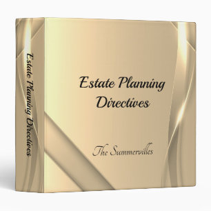 End of Life Planning Notebook Binder Golden Glow
