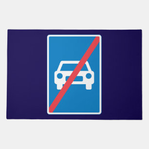 End of Motorway Traffic Sign Doormat