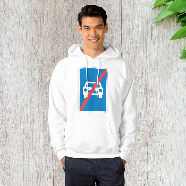 End of Motorway Traffic Sign Hoodie (Creator Uploaded)
