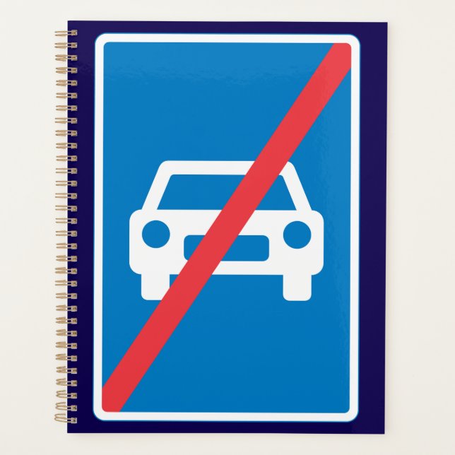 End of Motorway Traffic Sign Planner (Front)