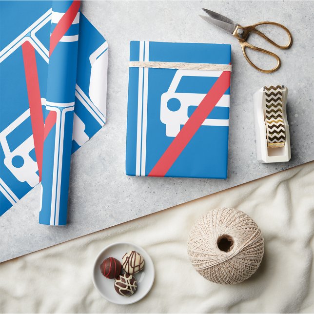 End of Motorway Traffic Sign Wrapping Paper (Creator Uploaded)