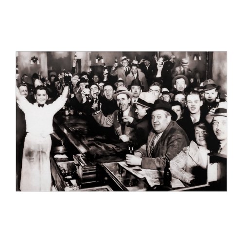 End of Prohibition Party at Local Bar 1933 Acrylic Print
