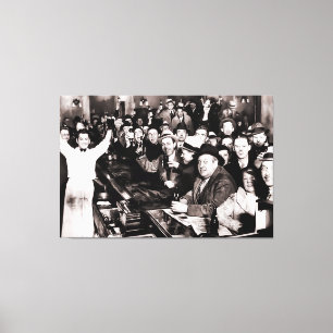 End of Prohibition Party at Local Bar 1933 Canvas Print